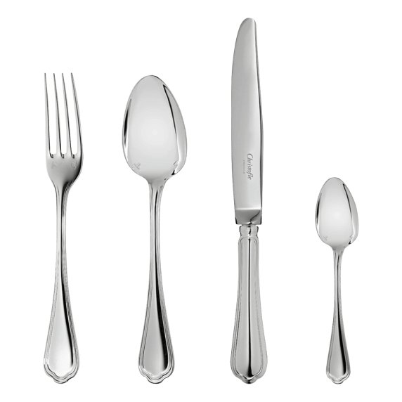 Flatware Set for 12 People (48 Pieces) Spatours Silver Plated