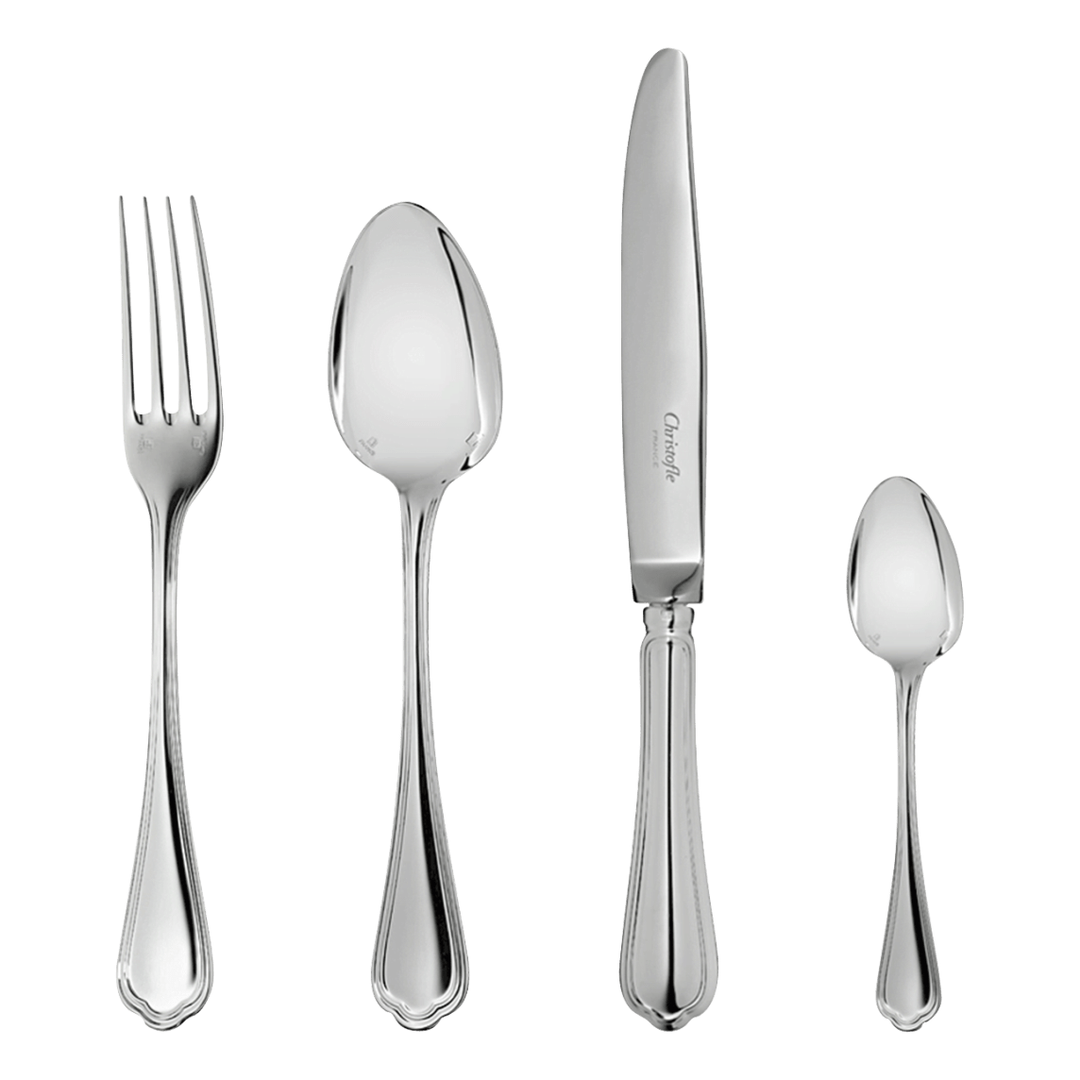 Flatware Set for 12 People (48 Pieces) Spatours Silver Plated