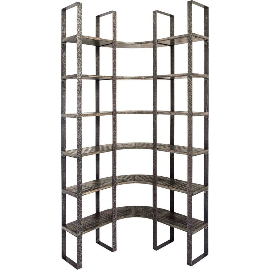 Bookcases & Etageres Luke Brown Wood | Black Metal Shelving Unit