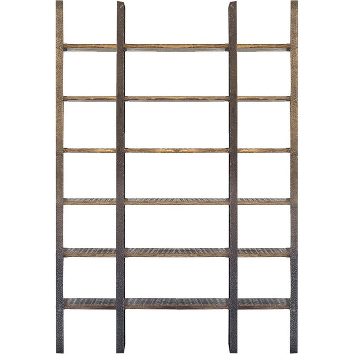 Bookcases & Etageres Leander Brown Wood | Black Metal Shelving Unit