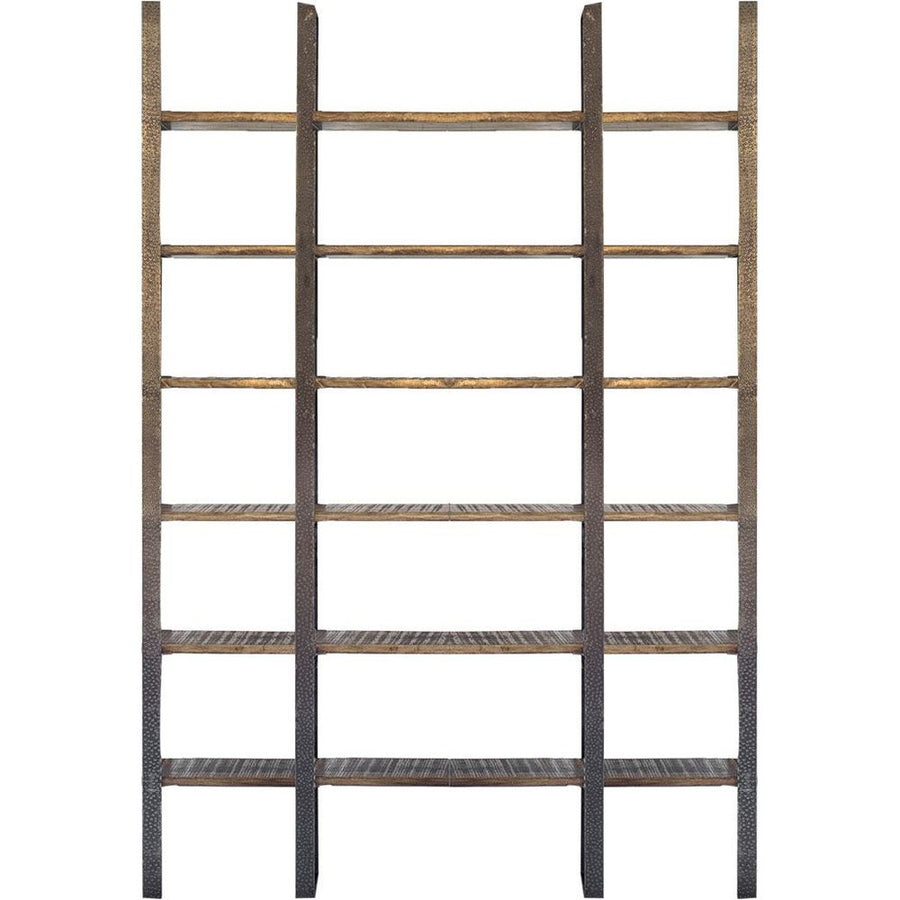 Bookcases & Etageres Leander Brown Wood | Black Metal Shelving Unit