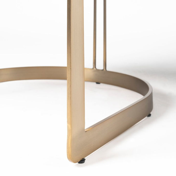 Derek Black Leather | Gold Metal Dining Chair