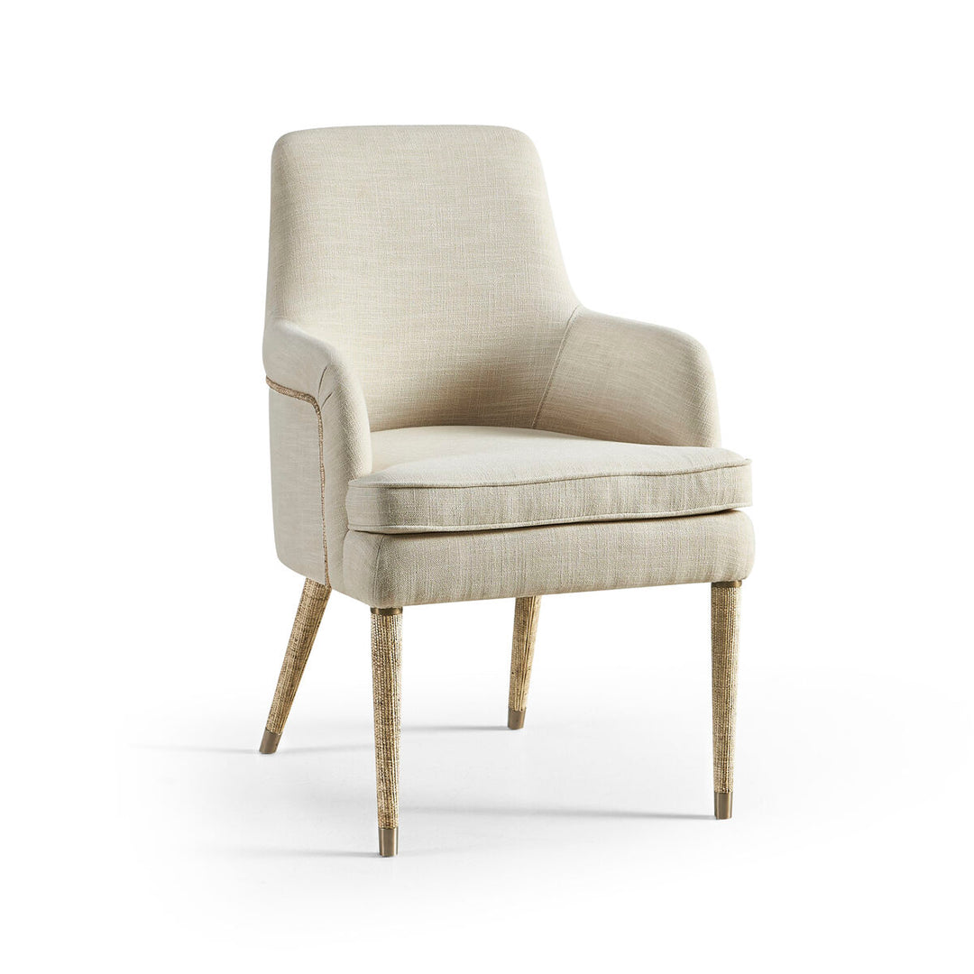 Shoal Grasscloth Host Chair