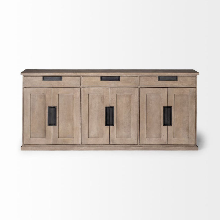 Jameson Light Brown Wood | Black Metal Sideboard