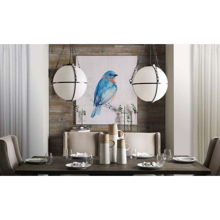 Dining Tables Maximus Dark Brown Wood | Dark Gunmetal Dining Table