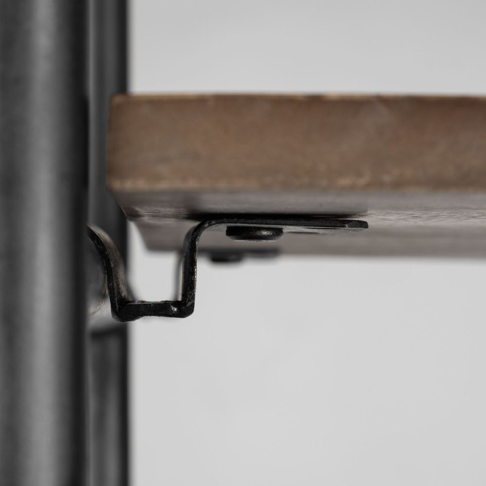 Maximus Brown Wood | Black Metal Shelving Unit