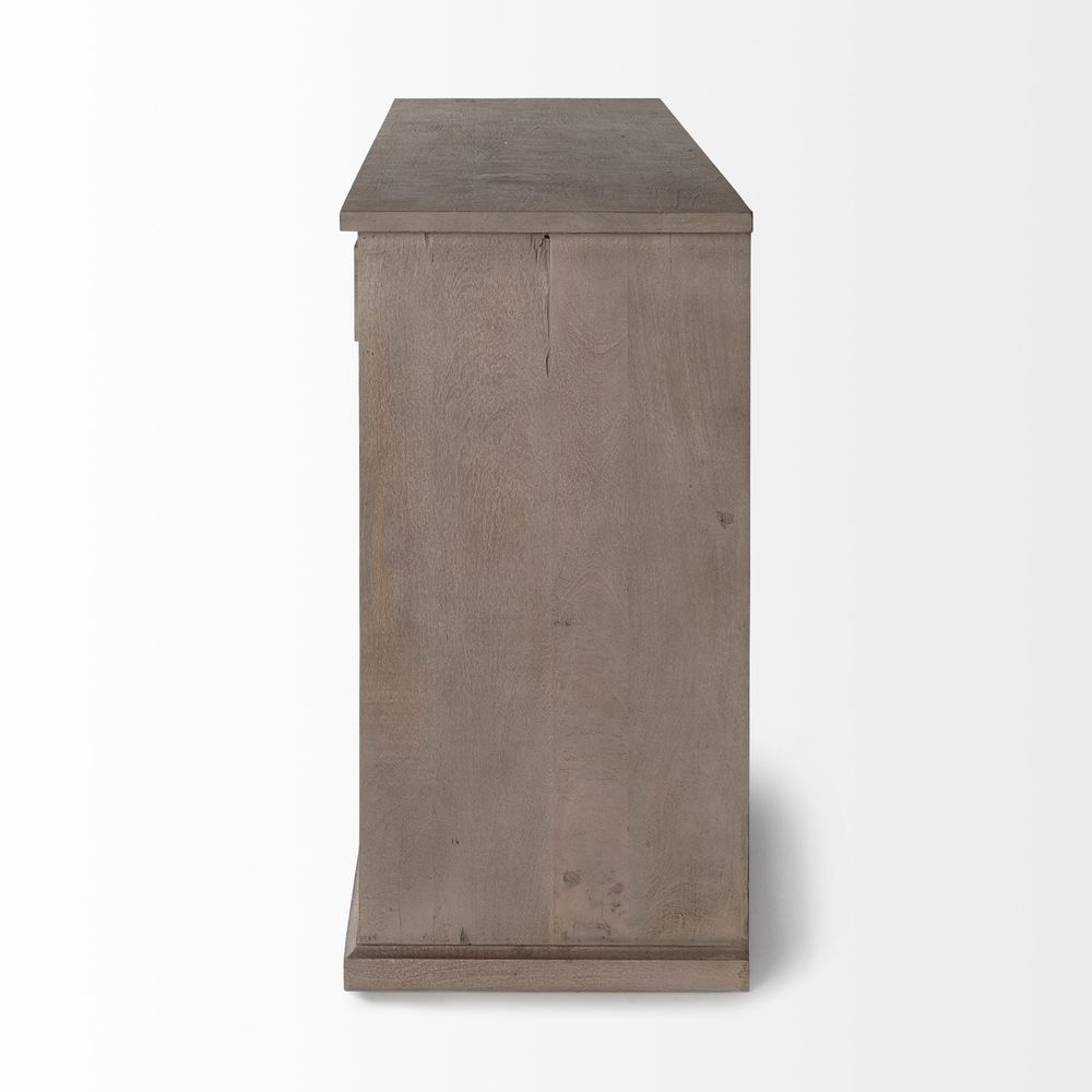 Jameson Light Brown Wood | Black Metal Sideboard