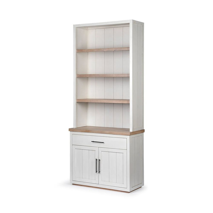 Bookcases & Etageres Augustus White Wood | Brown Wood Shelving Unit