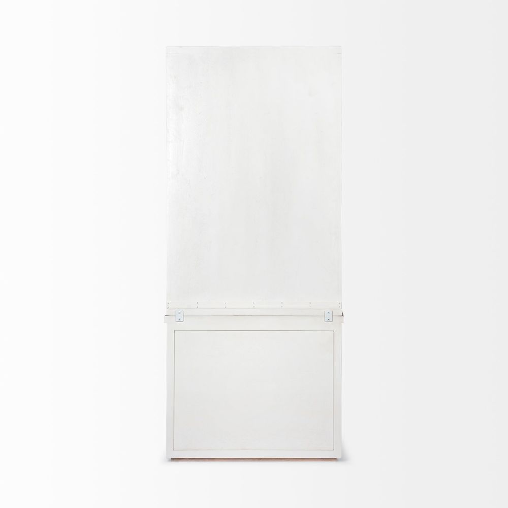 Augustus White Wood | Brown Wood Shelving Unit