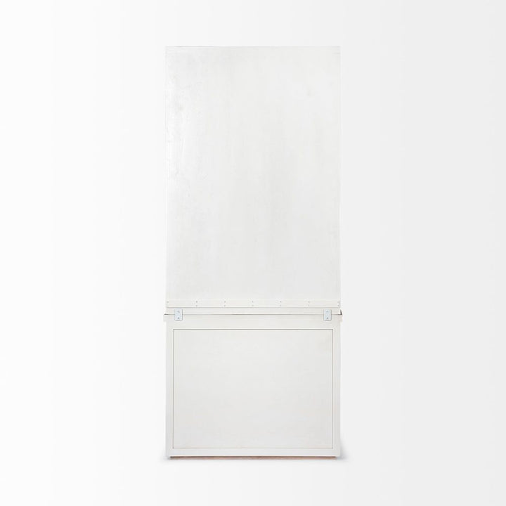 Augustus White Wood | Brown Wood Shelving Unit