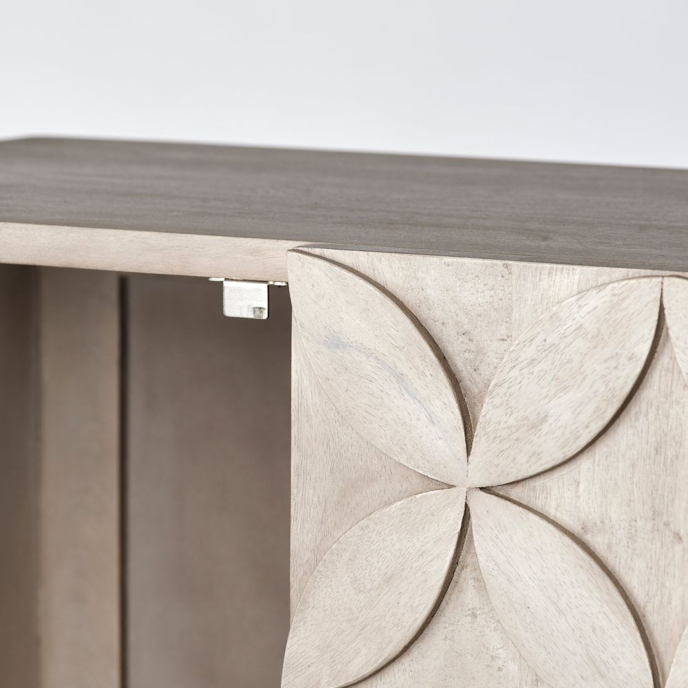 Celestia Brown Wood | Gold Metal Display Cabinet