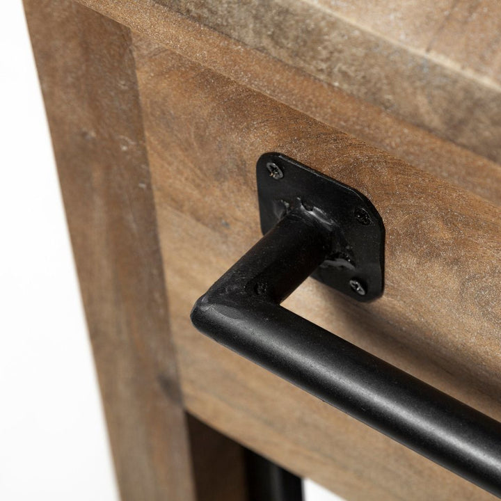 Daniella Brown Wood | Black Metal Kitchen Avand