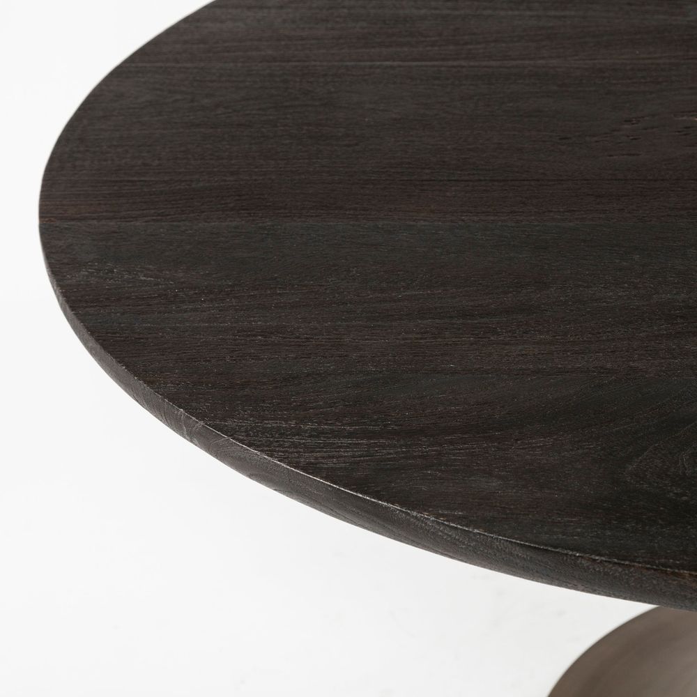 Caspian Brown Wood | Gold Metal Dining Table