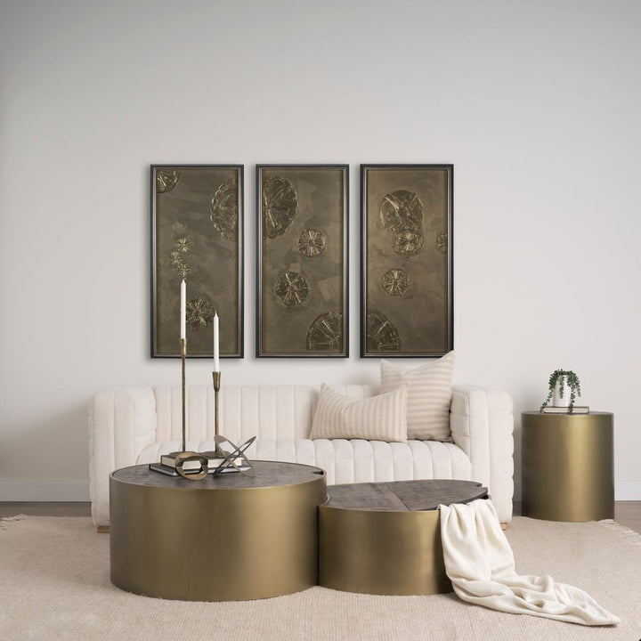 Coffee Tables Zenith Gold Metal | Brown Wood Coffee Table