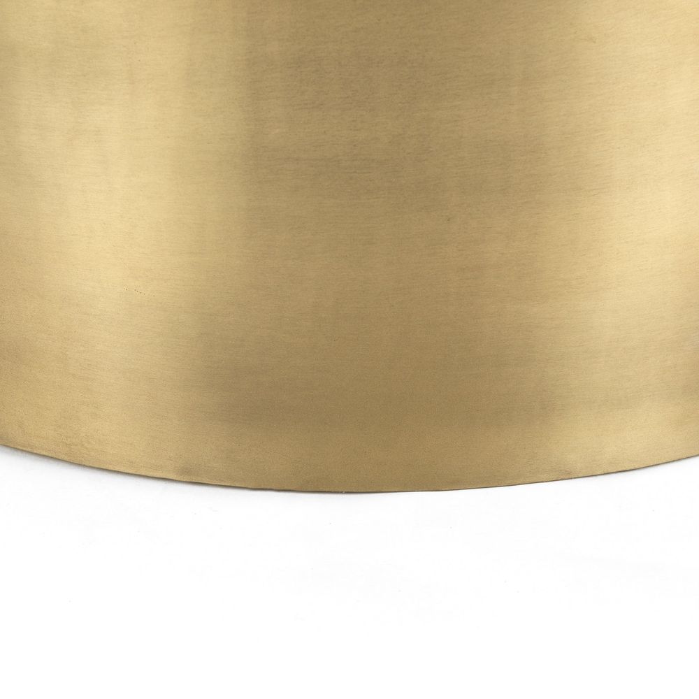 Zenith Gold Metal | Brown Wood Coffee Table