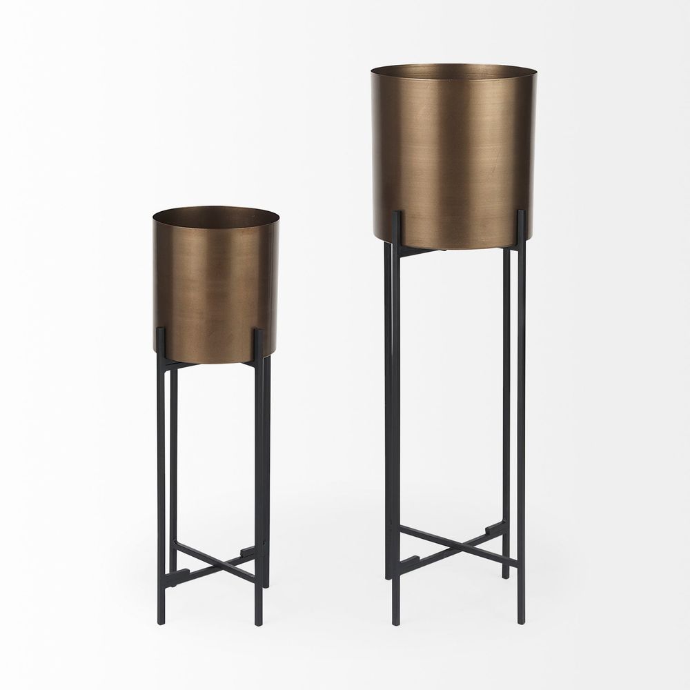 Bruno Bronze Metal | 33H Plant Stand