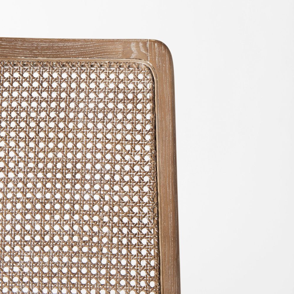 Bowie Cream Fabric |Brown Wood (Side Chair) Dining Chair
