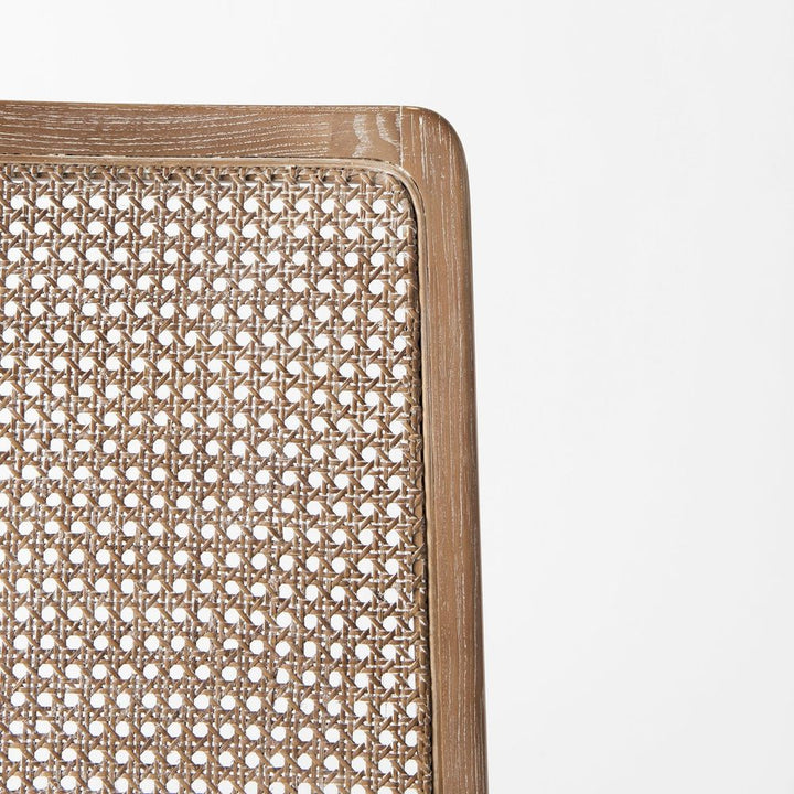 Bowie Cream Fabric |Brown Wood (Side Chair) Dining Chair