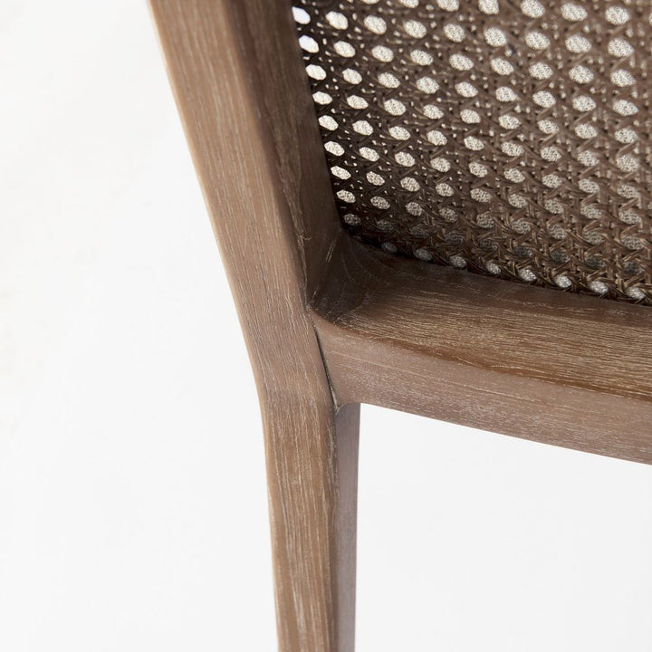 Bowie Cream Fabric |Brown Wood (Side Chair) Dining Chair