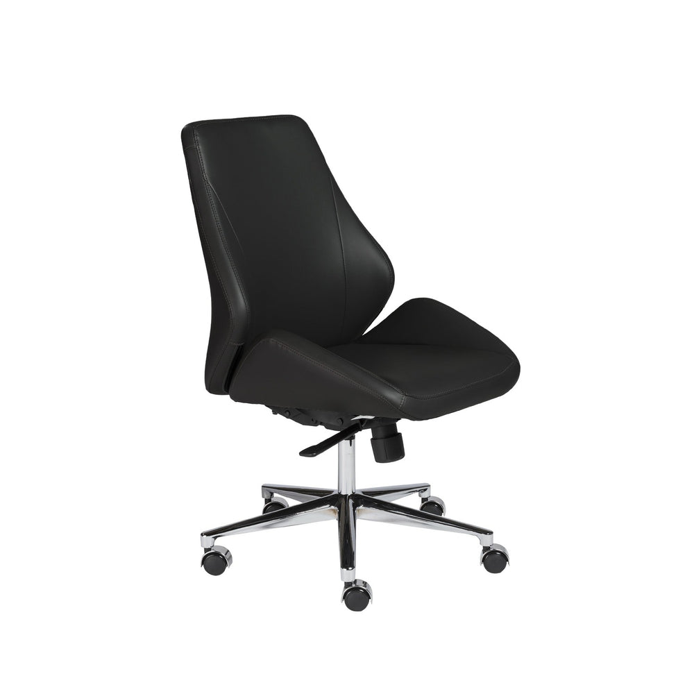 Bergen Office Chair w/o Armrests-Eurø Style-Eurostyle-00470BLK-Task ChairsLow Back-Black-2-France and Son
