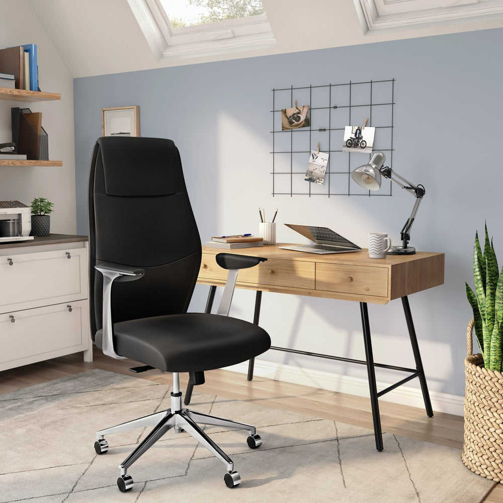 Crosby Office Chair-Eurø Style-Eurostyle-00472BLK-Task ChairsBlack-High Back-2-France and Son