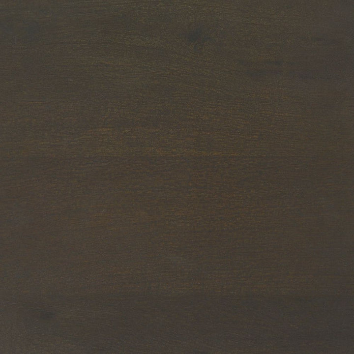 Hendrix Dark Brown Wood | Black Metal Display Cabinet