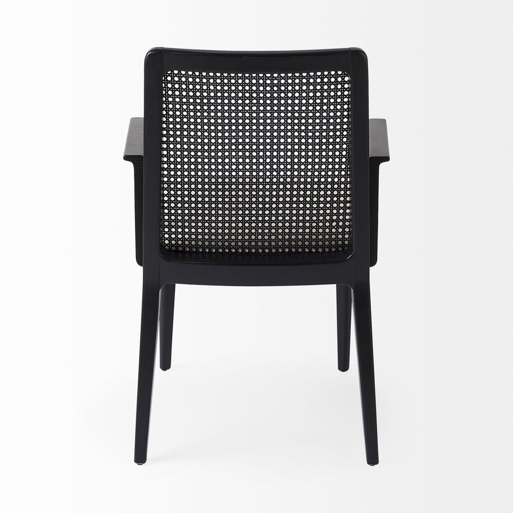 Bowie Cream Fabric |Black Wood (Armchair) Dining Chair