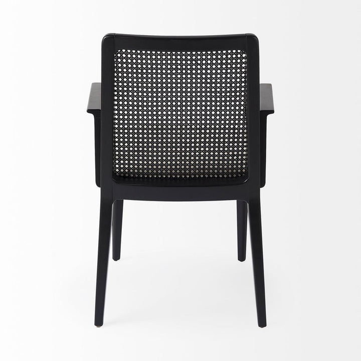 Bowie Cream Fabric |Black Wood (Armchair) Dining Chair