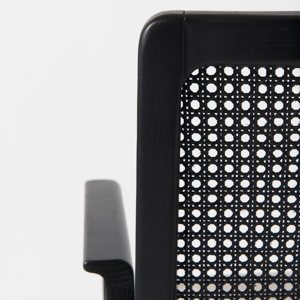 Bowie Cream Fabric |Black Wood (Armchair) Dining Chair