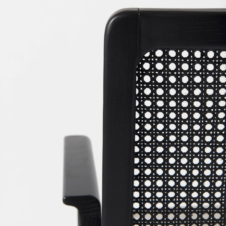 Bowie Cream Fabric |Black Wood (Armchair) Dining Chair