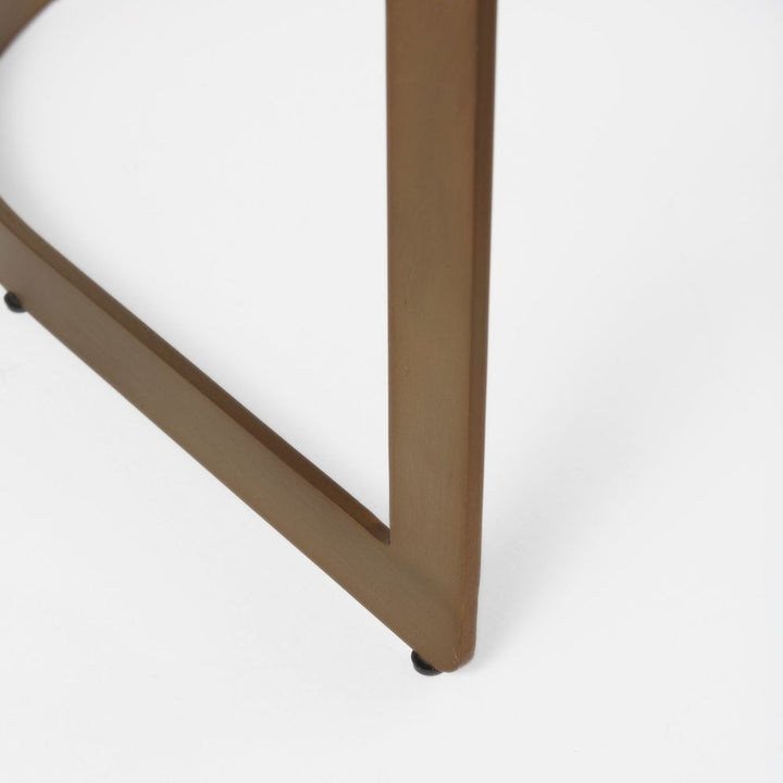 Derek Cream Fabric | Gold Metal Dining Chair