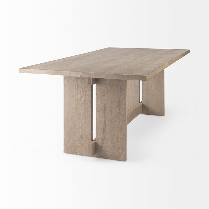 Montague Light Gray Wood Dining Table