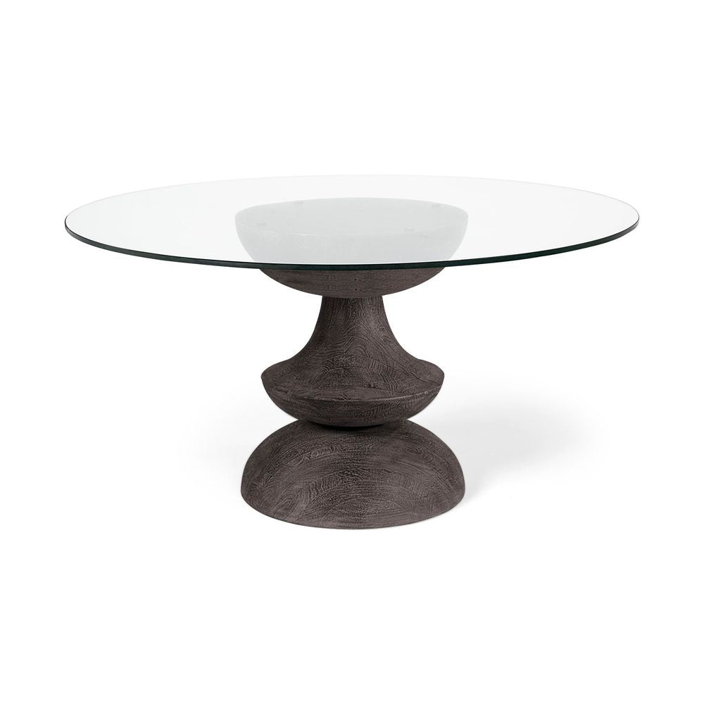 Dining Tables Allison Glass | Brown Wood Dining Table