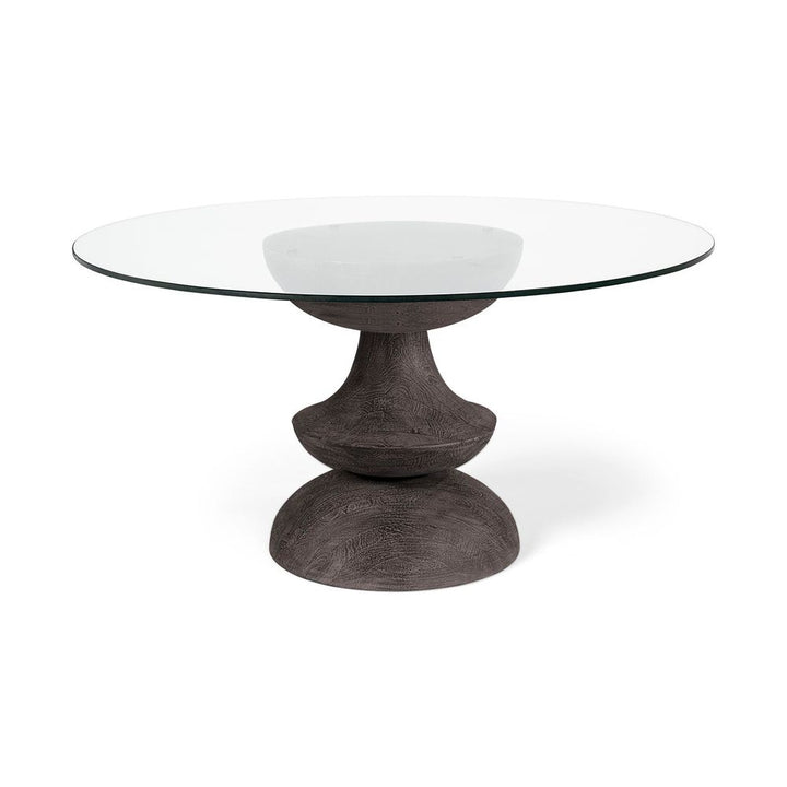 Dining Tables Allison Glass | Brown Wood Dining Table
