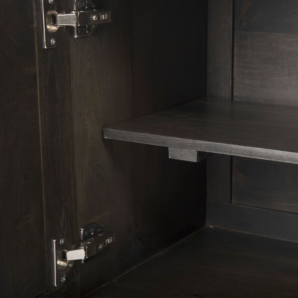 Victoria Brown Wood | Gold Metal Sideboard