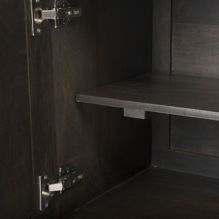 Victoria Brown Wood | Gold Metal Sideboard