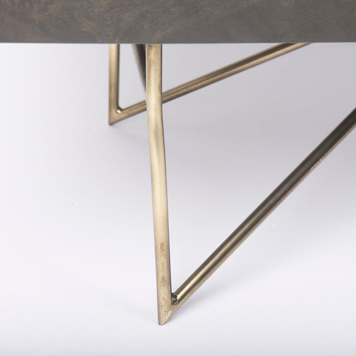 Victoria Brown Wood | Gold Metal Sideboard