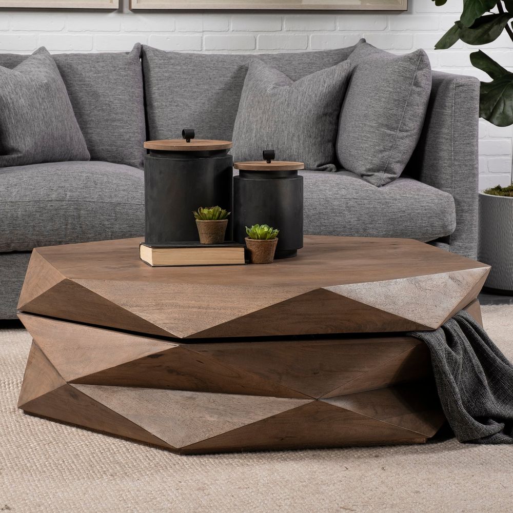 Coffee Tables Ward Brown Wood Coffee Table