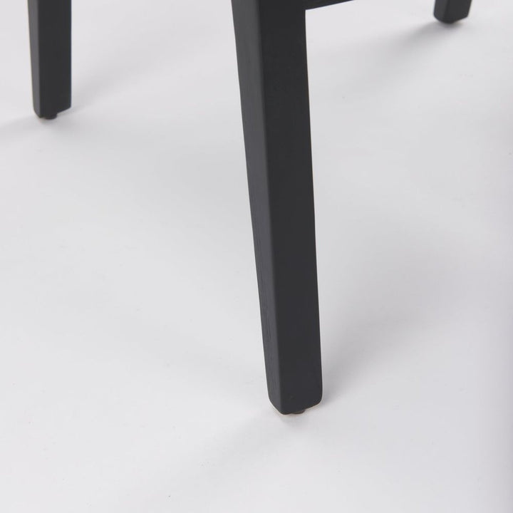 Salem Beige Fabric | Black Wood Dining Chair