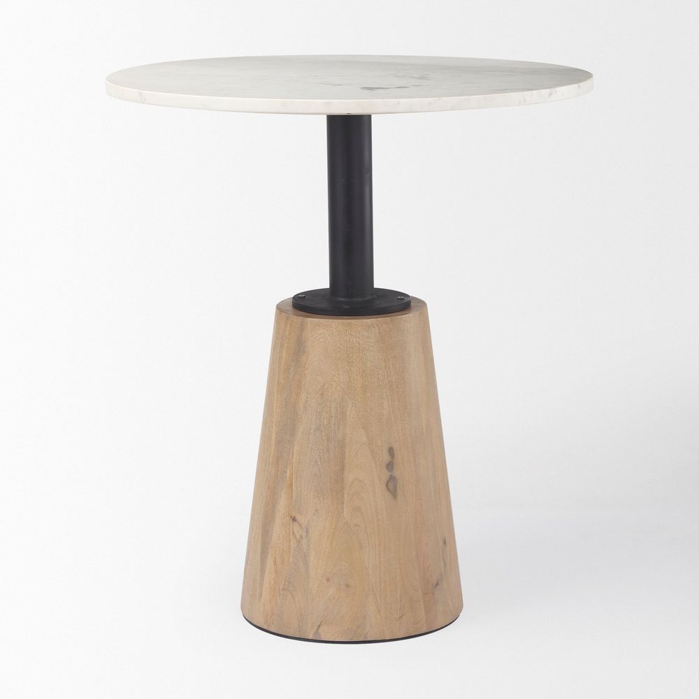 Dining Tables Fabian White Marble | Blonde Wood Dining Table