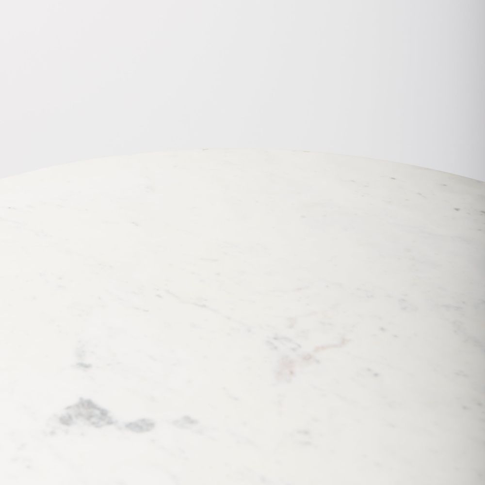 Fabian White Marble | Blonde Wood Dining Table