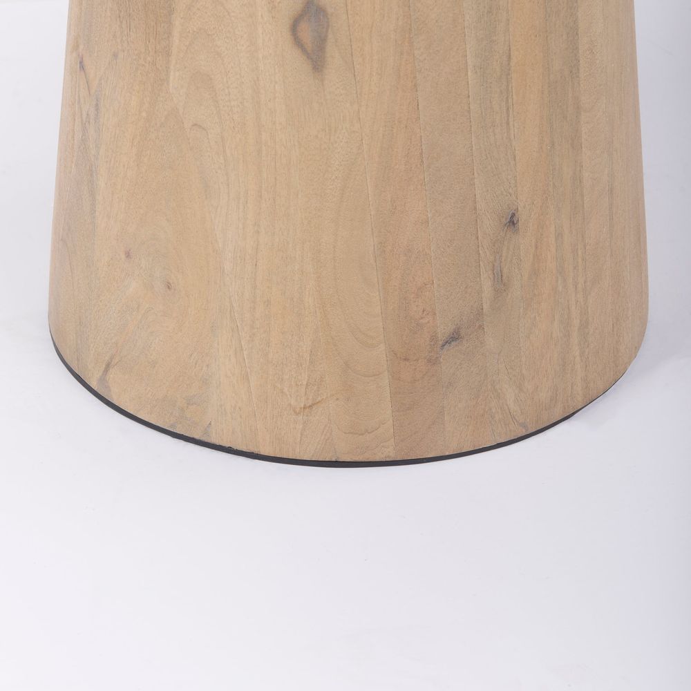 Fabian White Marble | Blonde Wood Dining Table