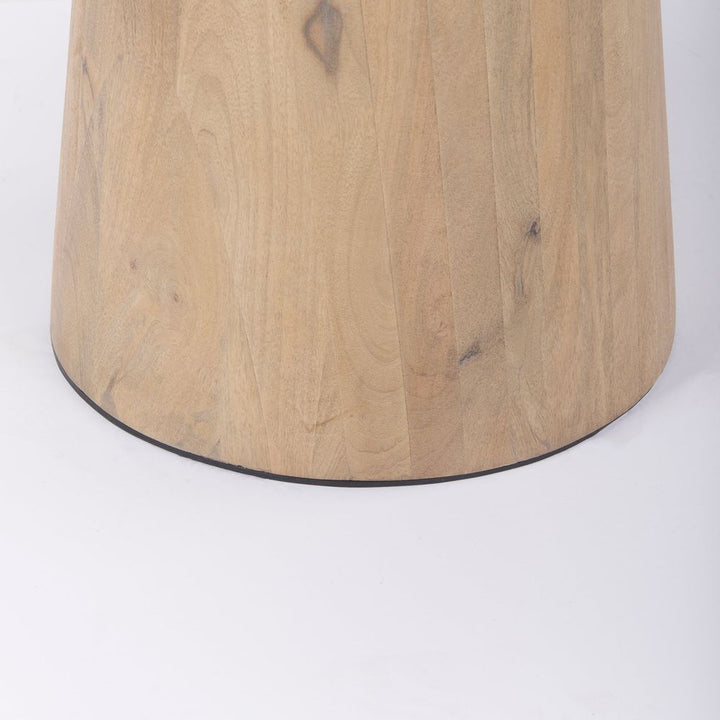 Fabian White Marble | Blonde Wood Dining Table