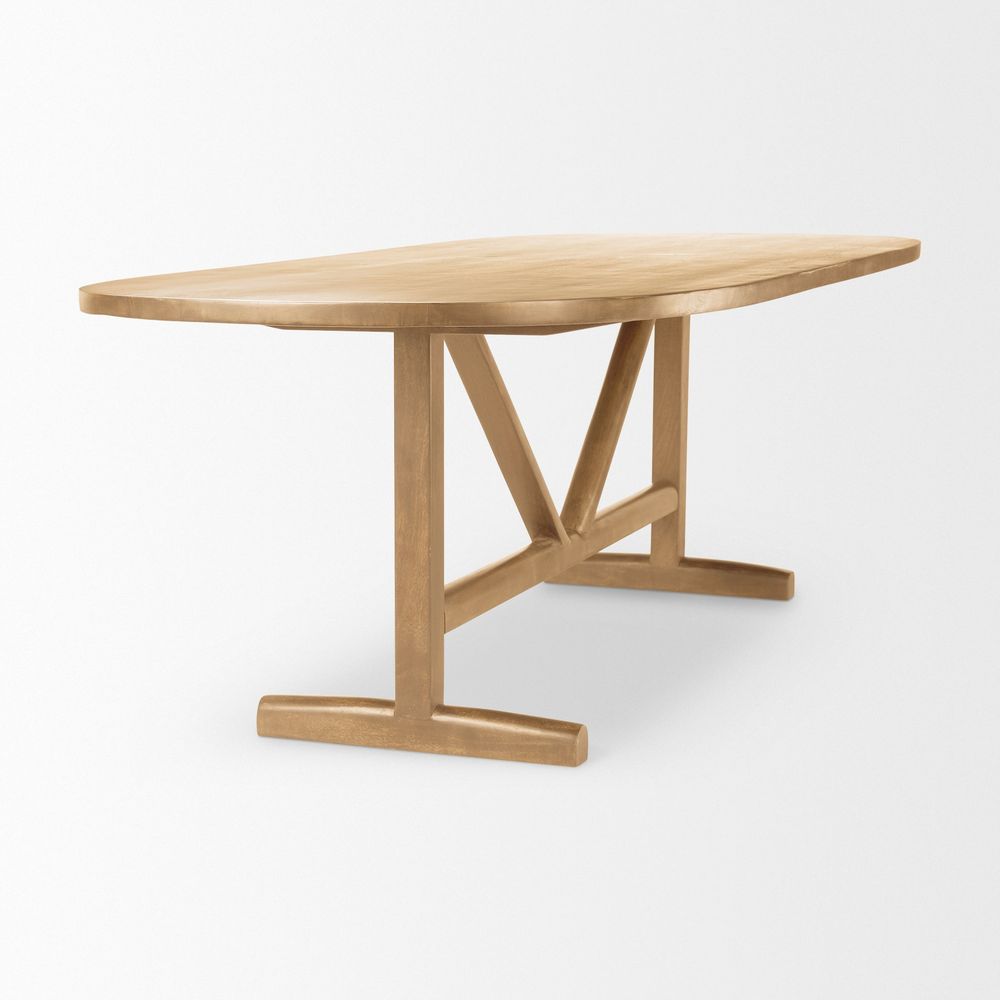 Giovanni Light Brown Wood | 94L Dining Table