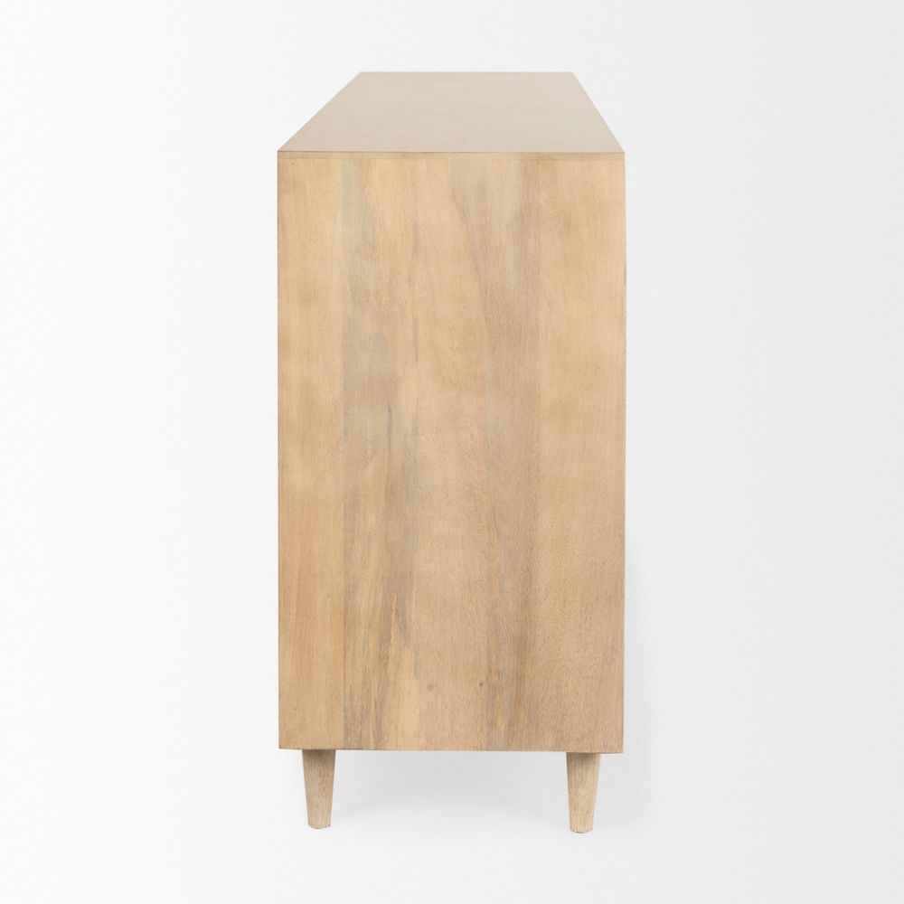 Sideboards & Credenzas Gerrick Light Brown Wood | 4 Door Sideboard
