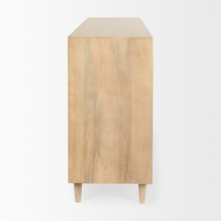Sideboards & Credenzas Gerrick Light Brown Wood | 4 Door Sideboard