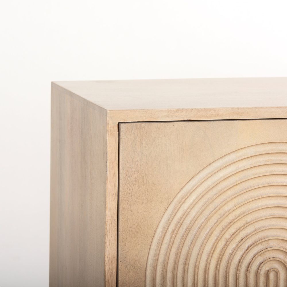 Gerrick Light Brown Wood | 4 Door Sideboard