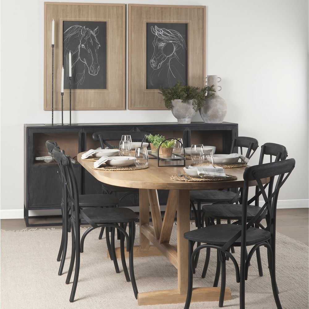 Dining Tables Giovanni Light Brown Wood | 94L Dining Table
