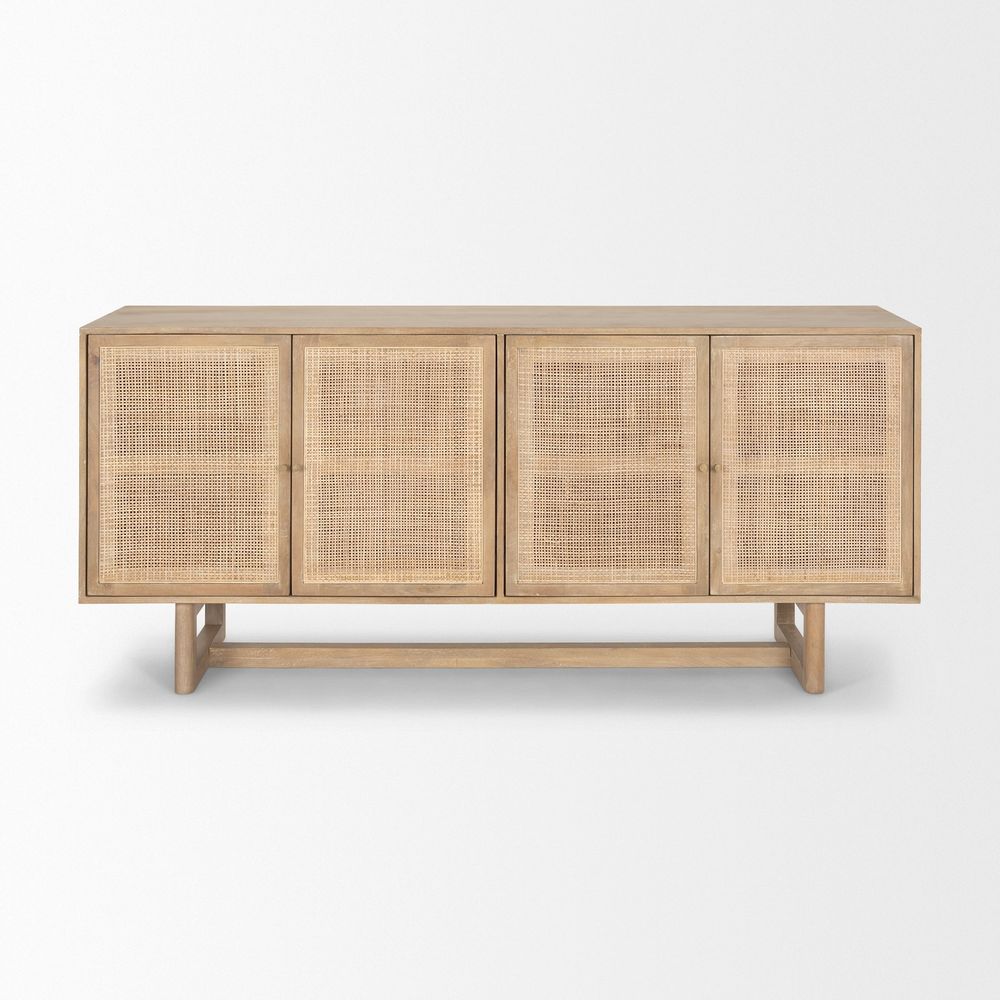 Sideboards & Credenzas Sailor Light Brown Wood | Cane Accent Sideboard