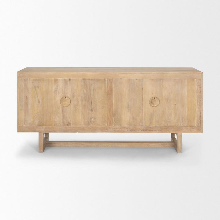 Sailor Light Brown Wood | Cane Accent Sideboard
